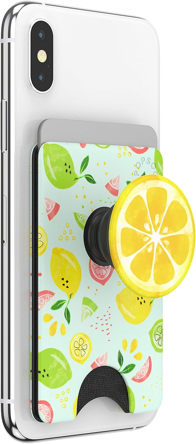 Flash Deals - 40% OFF PopSockets PopWallet+ with Swappable PopTop: Phone Grip, Phone Stand, and Wallet for Cards, Removable, Fruit Salad