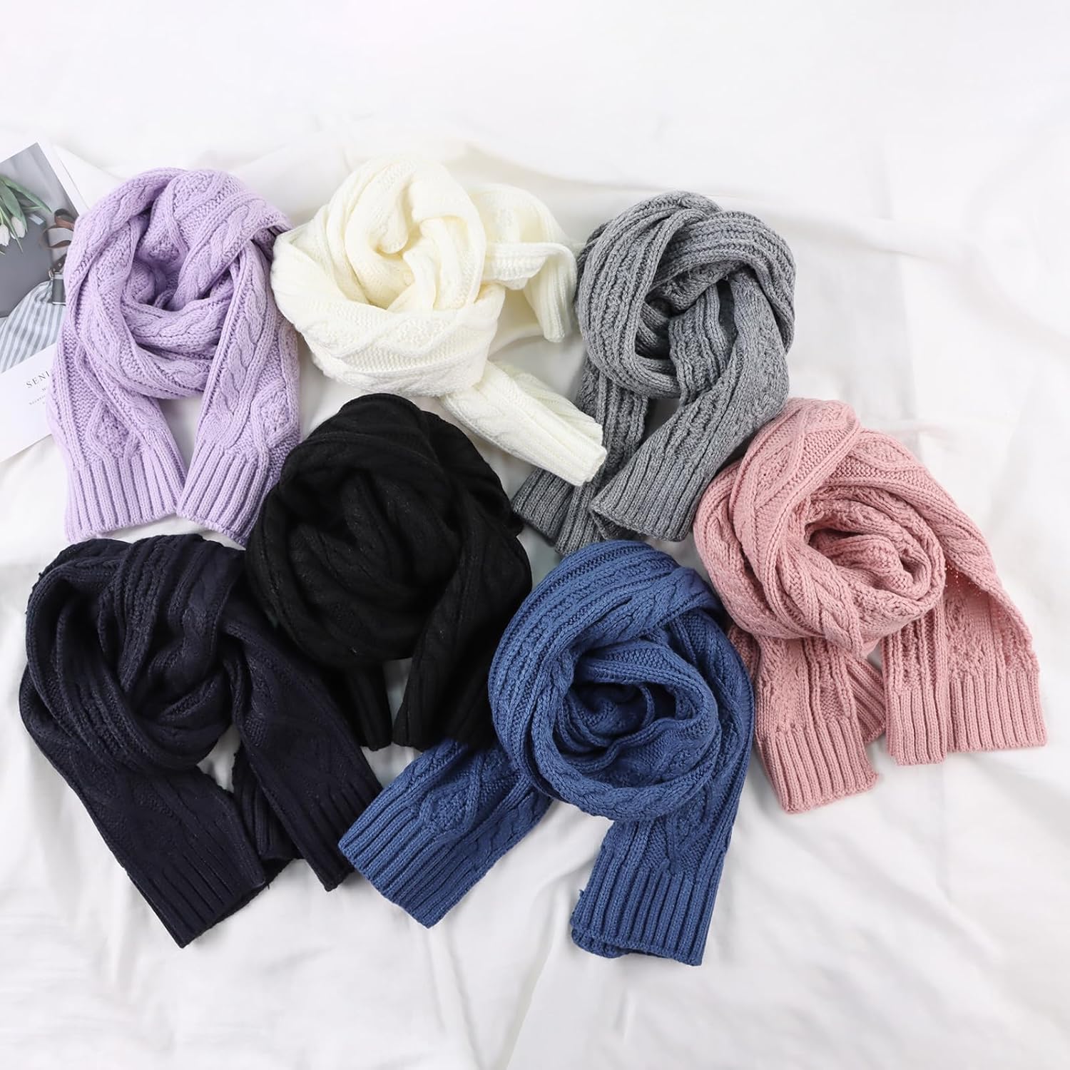 Zsedrut Warm Baby Scarf Winter Boys Girls Neck Warmer Knitted Toddler Neck Scarves - Image 7