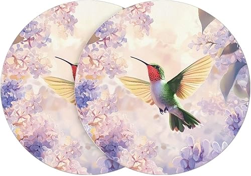 Miniatura 75 de Juego de 6 manteles individuales redondos resistentes al calor de mármol dorado de 15 pulgadas para decoración de mesa de comedor resistente al