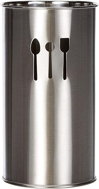 IBILI Kitchen Tools Holder 10x18 cm of Stainless Steel, Stainless-Steel, Silver, 10 x 10 x 18 cm