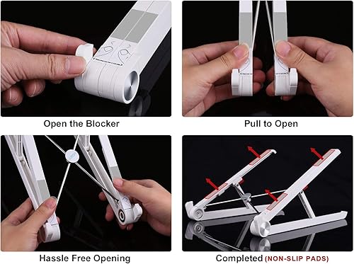 Miniatura 4 de Soporte para computadora portátil, ajustable, plegable, ergonómico, soporte de escritorio, soporte para MacBook, computadora portátil, PC, iPad,