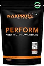 NAKPRO NUTRITION Perform Whey Protein Concentrate | 1kg Cookies&Cream | 24g Protein, Trustified Certified