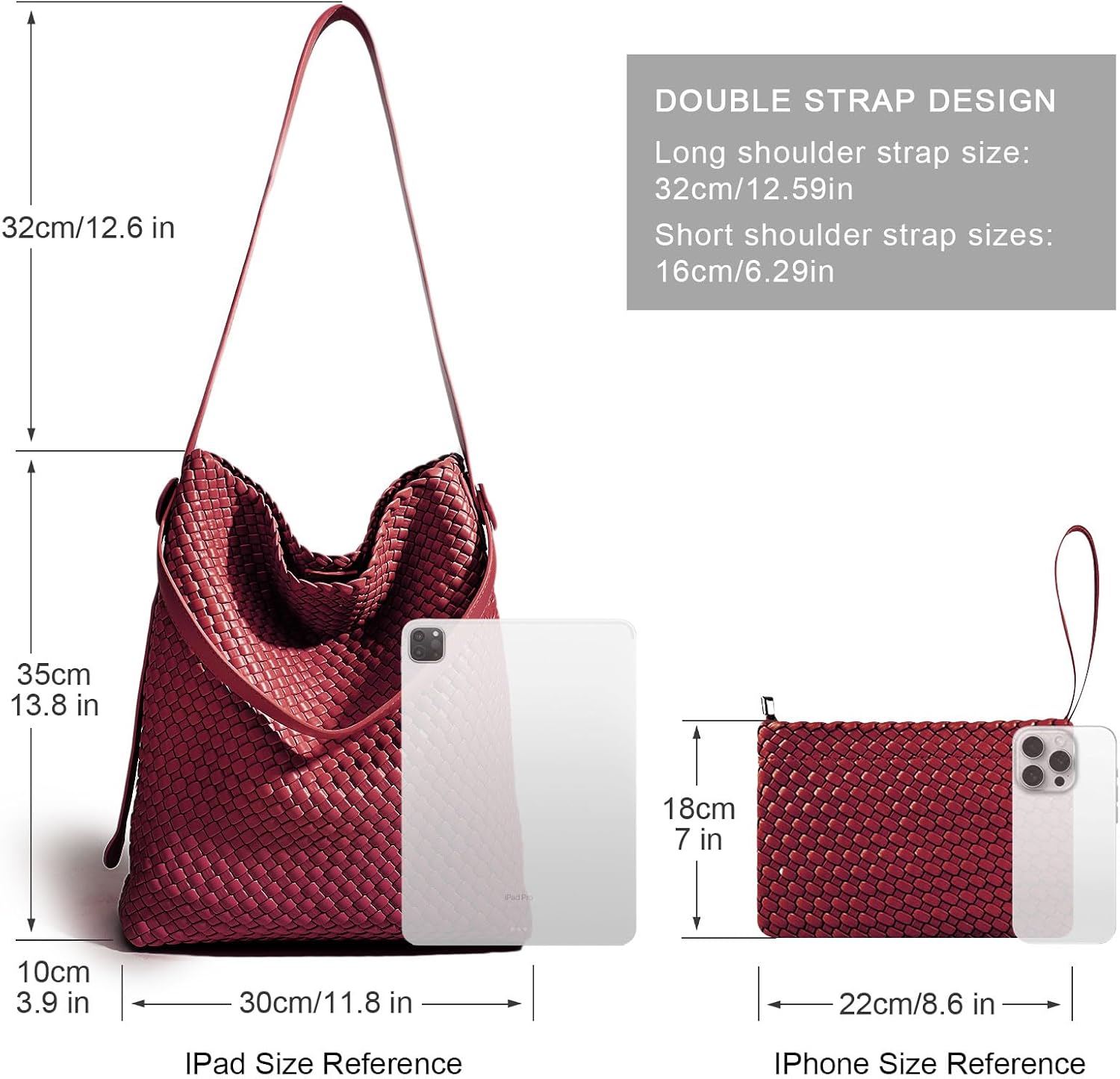 Woven Leather Tote Bag for Women Large Woven purses shoulder bag Fashion Shopping Travel Handbags - Image 2