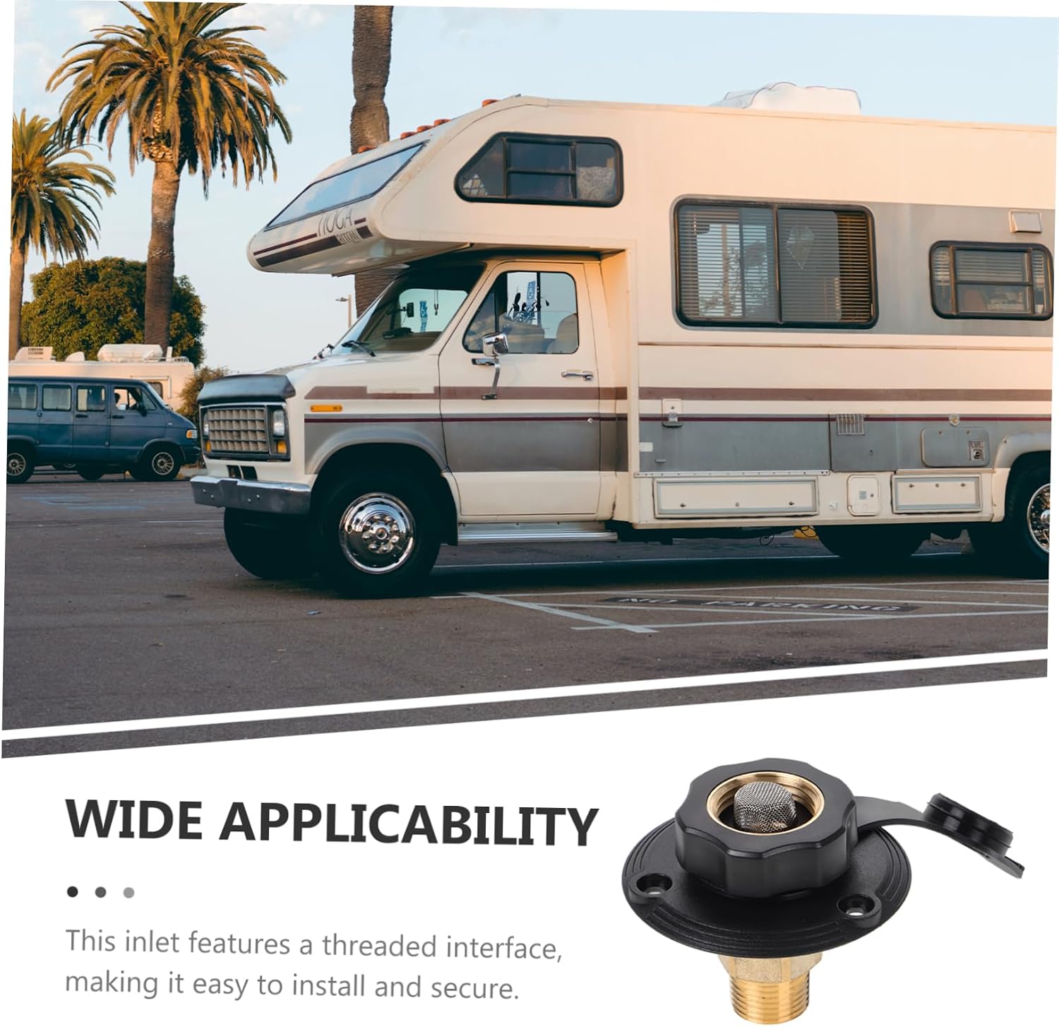 PRETYZOOM 1Set Rv Inlet with Check Valve and Filter Screen for Easy Installation Campers and Boats Durable and Leak Fresh Water Tank Accessory