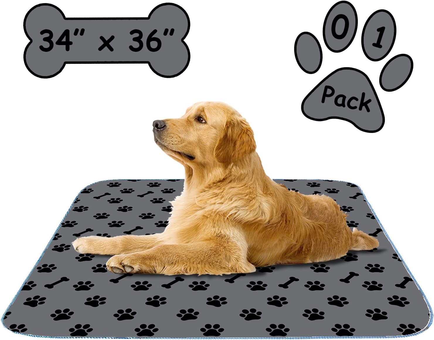 Avalon Care Washable Pee Pad for Dogs, 100 Leak Proof