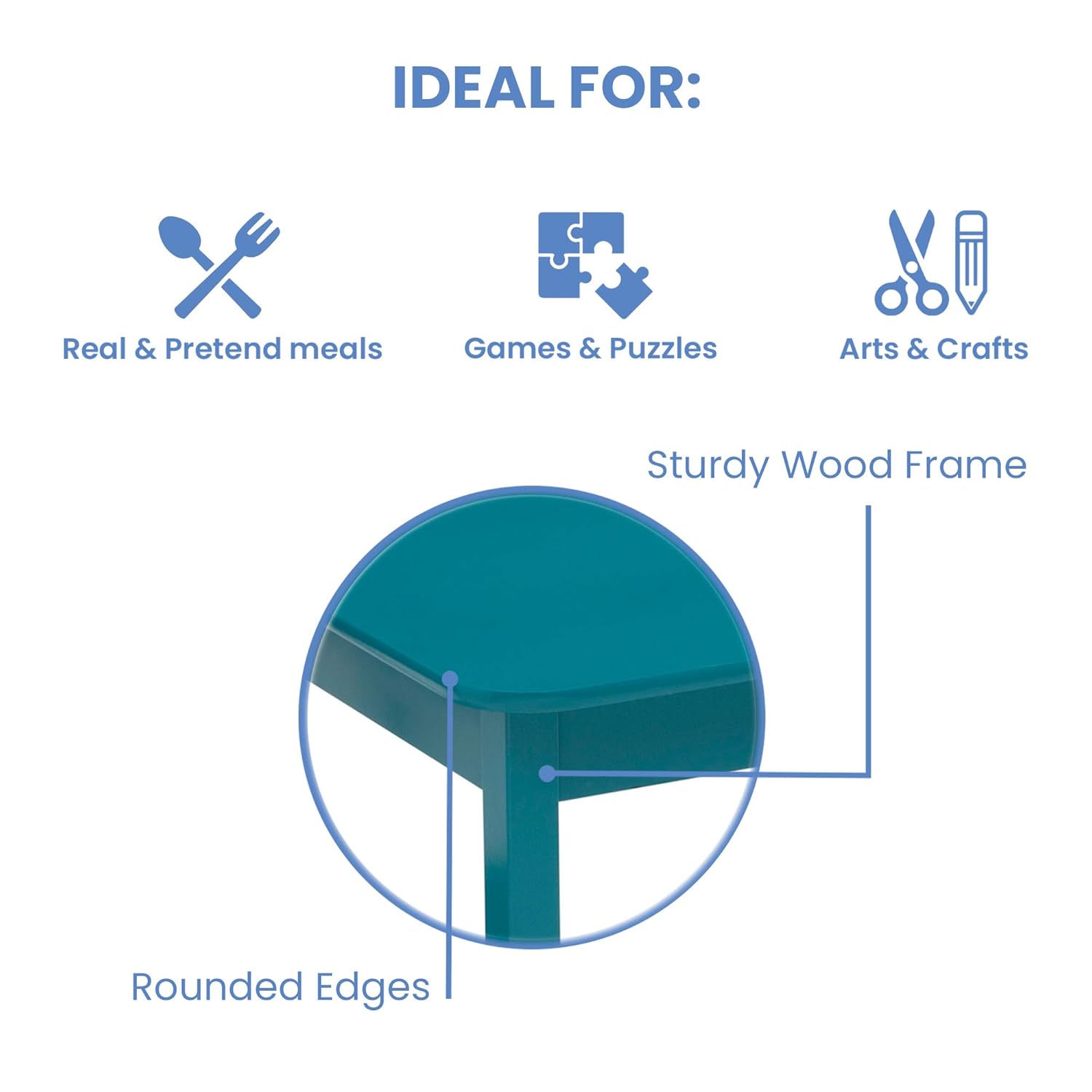 Buу 2 gеt 3 Delta Children MySize Kids Wood Table and Chair Set (2 Chairs Included) - Ideal for Arts & Crafts, Snack Time, Homeschooling, Homework & More, Teal Lіmіtеd Dіѕсоunt Delta Children MySize Kids Wood Table and Chair Set (2 Chairs Included) - Ideal for Arts & Crafts, Snack Time, Homeschooling, Homework & More, Teal