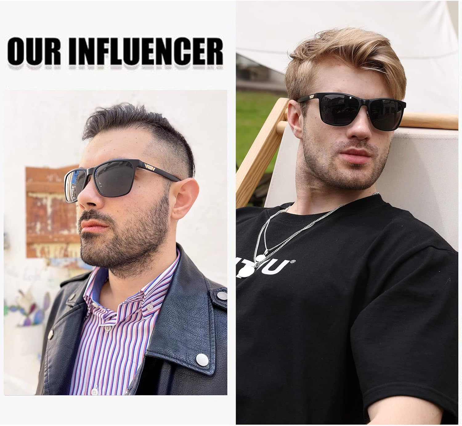 DUCO Mens Sunglasses Polarized UV Protection Retro Rectangular Frame Sun Glasses for Driving Fishing 100% UV Blocking 3029H - Image 2