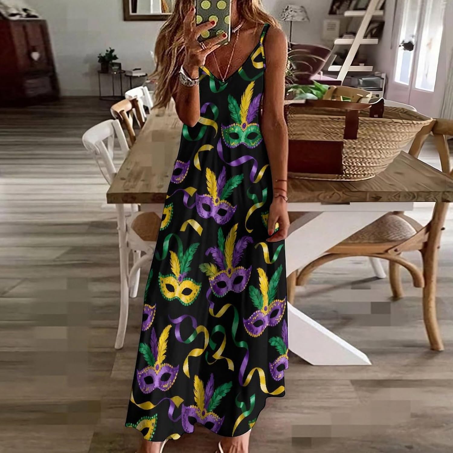 Casual Sundress for Women Girls Spaghetti Strap Dress Backless Party Dress