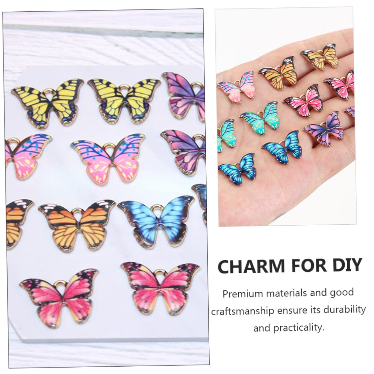 Operitacx 36Pcs Farfalla Pendente Di Goccia Di Olio Chic Pendenti Dei Gioielli Farfalle Charms Per Fai Da Te Farfalle Gioielli Fascino Fai Da Te Rifornimenti Del Mestiere Accessori Fai Da