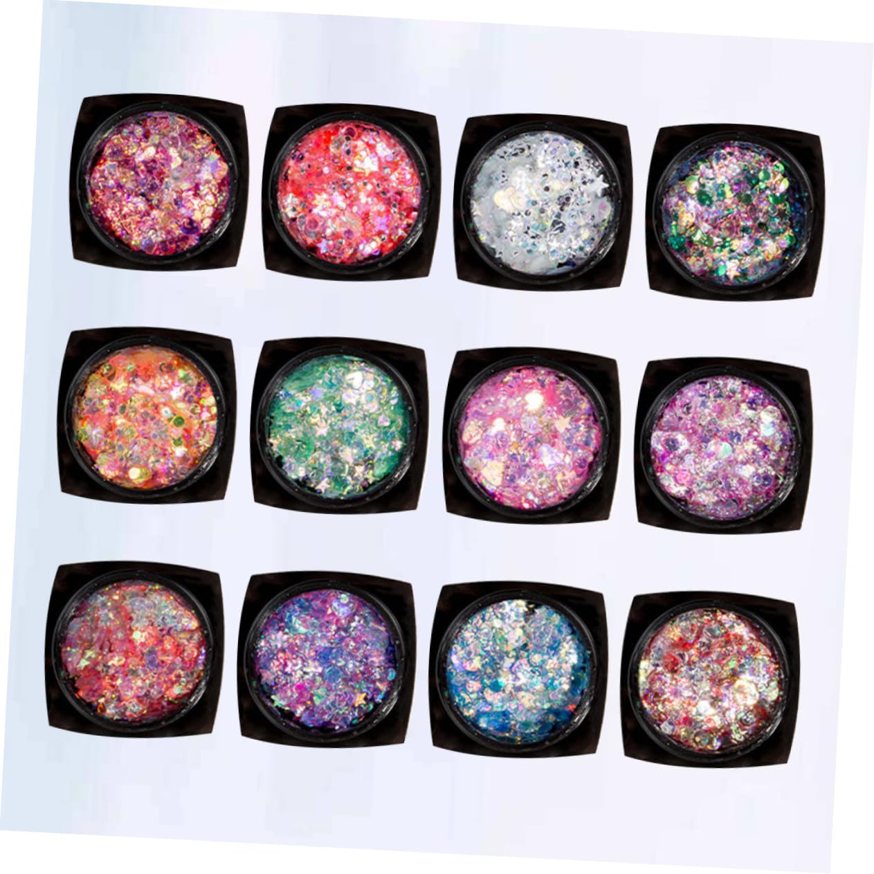 POPETPOP Set Da 2 Pezzi vistoso gel di paillettes per il corpo trucco arredamento del corpo bglossy gel per il corpo glitterato gel di paillettes per il viso gel per il corpo con paillettes