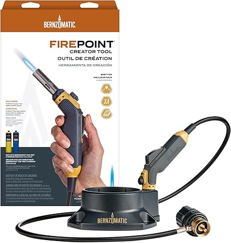 Herramienta Bernzomatic FirePoint Creator, antorcha de mano de llama de precisión para uso con combustible Bernzomatic MAP-Pro o propano
