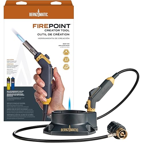 Bernzomatic FirePoint Creator Tool, Precision Flame Hand Torch for use with Bernzomatic MAP-Pro or Propane Fuel (Firepoint Tool)