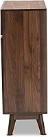 Vista 5 de Baxton Studio Hartman Mid-Century - Gabinete moderno de madera con acabado marrón nogal