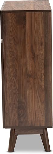 Miniatura 5 de Baxton Studio Hartman Mid-Century - Gabinete moderno de madera con acabado marrón nogal