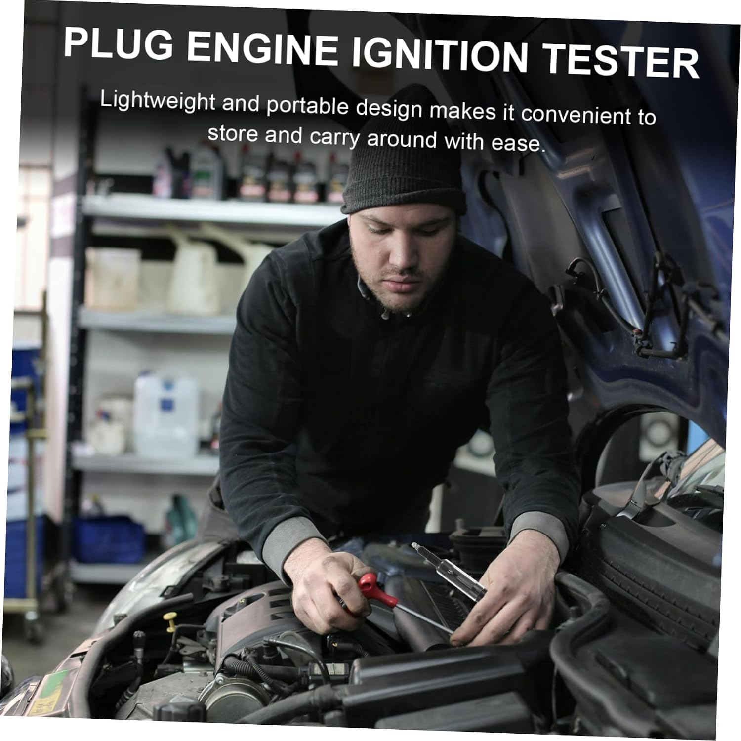 MAGICLULU Plug Tester Tool for and Car Lightweight and Portable Ignition System Detector Precise Testing of High Voltage Wire and Coil Pack Reliable Ignition Performance