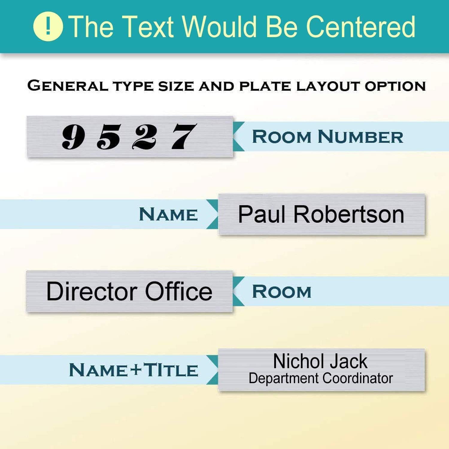 Personalized Name Plate with Wall Or Desk Holder Customized Engraving 2x8 : Office Products