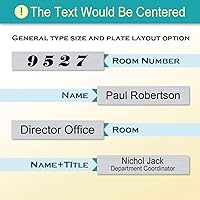 Vista 6 de Placa personalizada con nombre con soporte para pared o escritorio, grabado personalizado 2 x 8