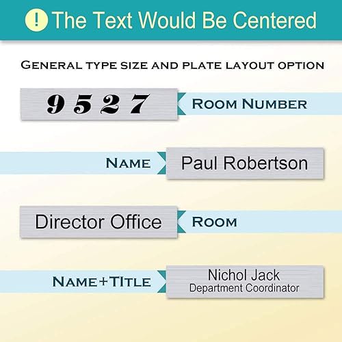 Miniatura 6 de Placa de nombre personalizada con soporte de pared o escritorio grabado personalizado 2x8