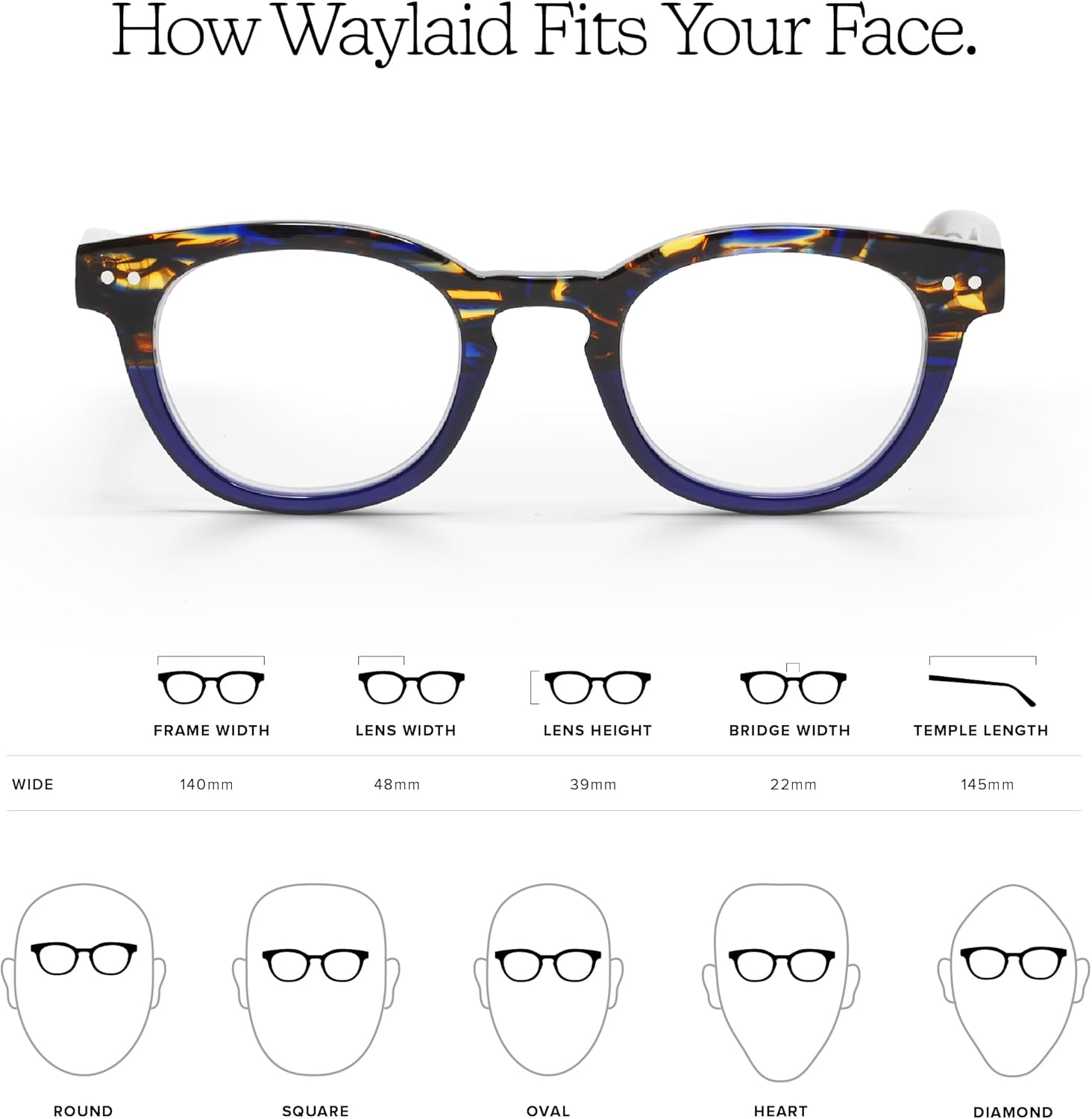 eyebobs - Waylaid (Wide) | Premium Reading Glasses for Men and Women | Round Frame for Wide Faces | Available in 0.0x - 4.0x