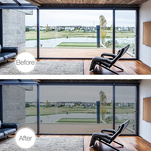 Miniatura 3 de Sewroro Película de ventana unidireccional para ventana, película de privacidad para ventanas, película de privacidad para el hogar y la oficina