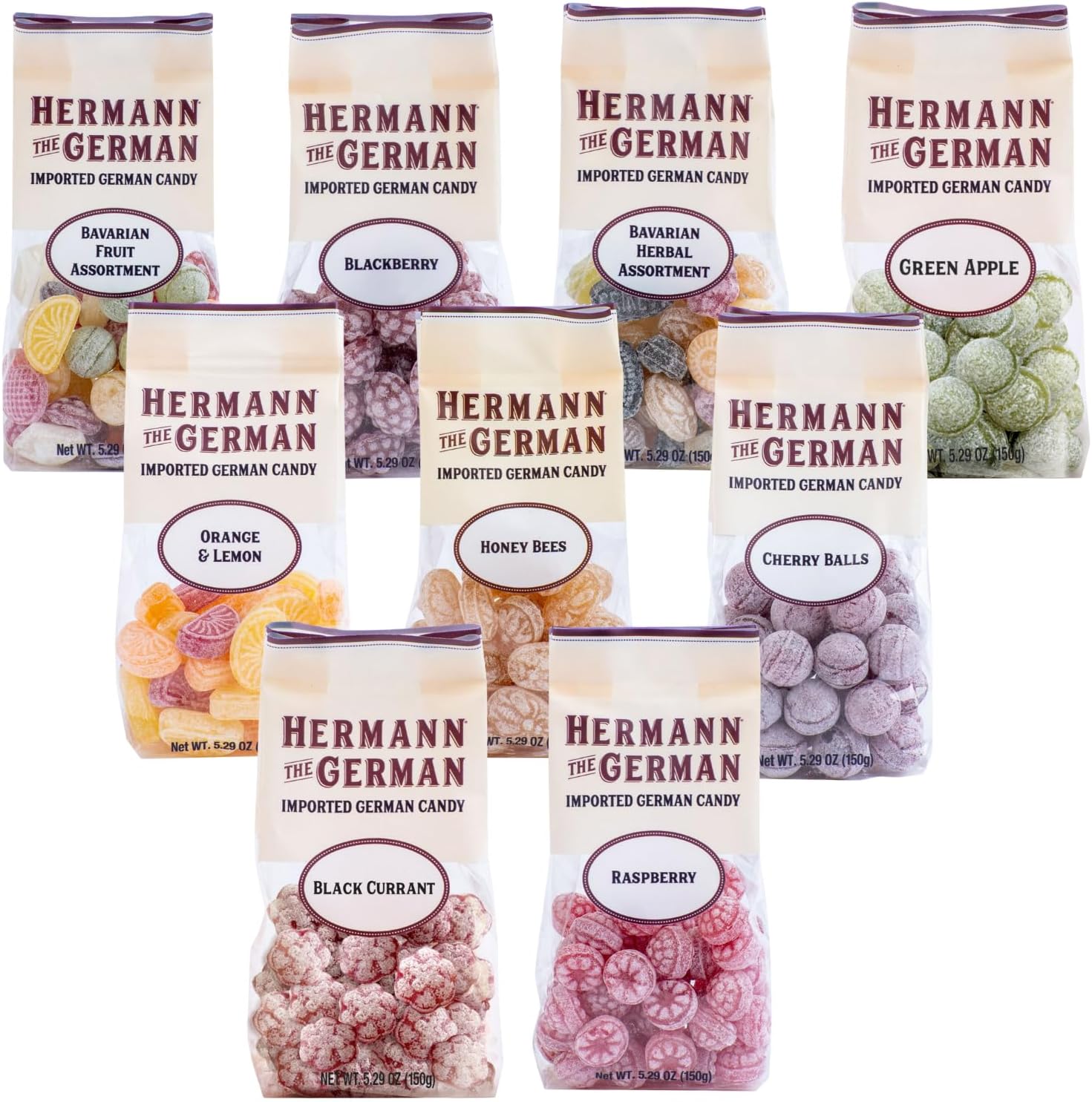 Amazon.com : Hermann The German Raspberry Hard Candy, Gluten Free, 6 ...