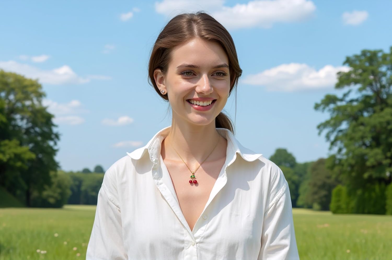 18k Gold Plated Necklace for Women Trendy Dainty Charm Evil eye Italian horn hummingbird starfish seashell bow elephant snake butterfly ladybug PendentMinimalist Delicate Jewelry for Women - Image 4