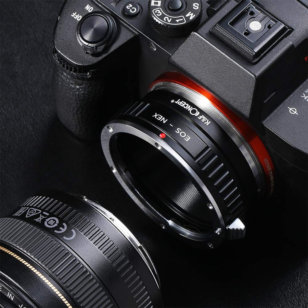 K&F CONCEPT Bague Adaptation Manuelle Objectif EOS-NEX pour Monter Objectif compatibile Con Canon EOS vers boîtier compatibile Con Sony Alpha Nex (Non Automatique)