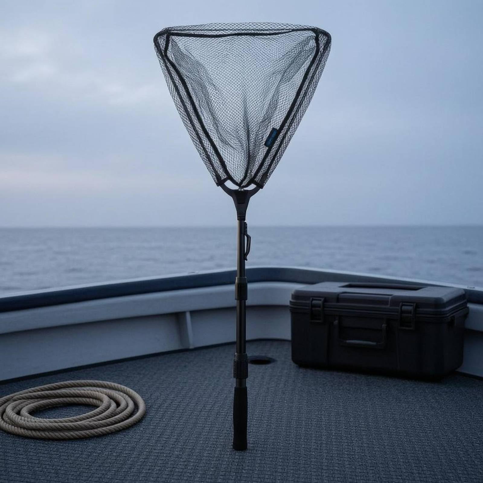 Red de Pesca Plegable Triangular para Carpa Aterrizaje Captura Malla Hexagonal Fina Mango Telescópico Aleación Aluminio Nylon Transporte Sencillo