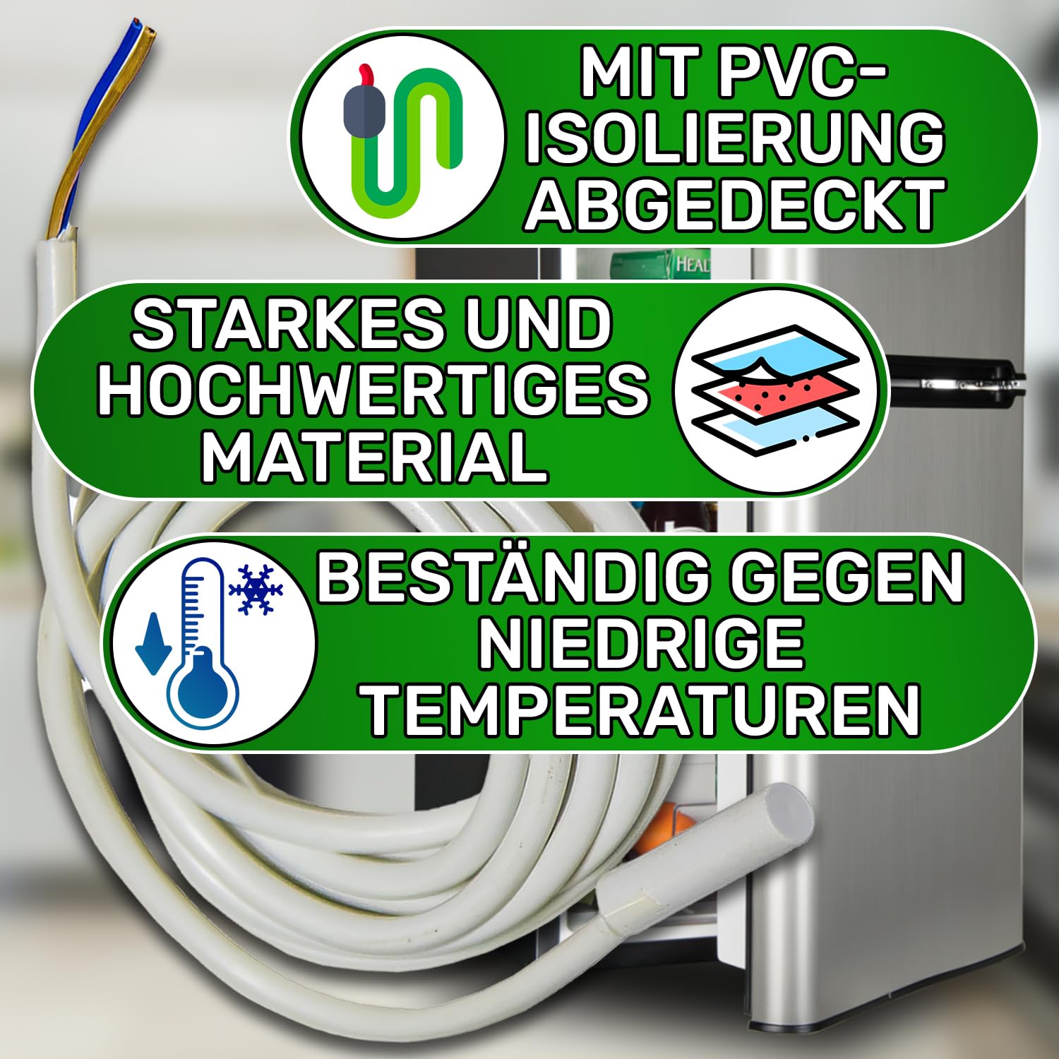 NTC Temperatursensor für Kühlschrank mit dem Original Code 694239700 959014200 9590206 959020600 9590088 959008800 9590142 für Liebherr für Miele - Garantie 5 Jahre - ONIX TECH