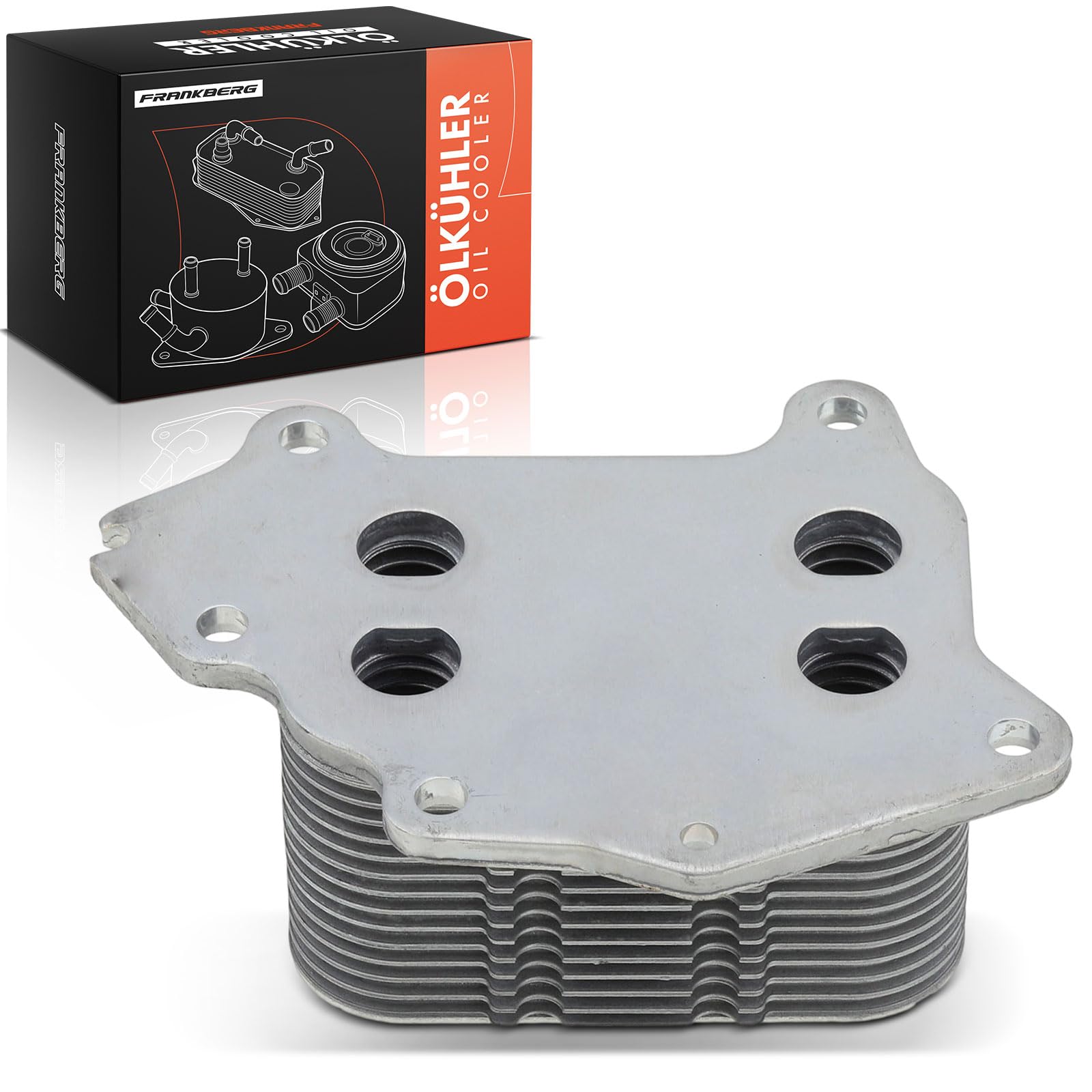 Frankberg Refroidisseur d'huile Compatible avec Berlingo C2 C3 C4 C5 C-Max Fiesta Focus Mondeo 2 3 5 M-i-n-i 206 207 208 2008 308 3008 Partner 2003-Aujourd'hui