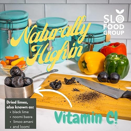 Miniatura 5 de Slofoodgroup Limas negras, lima seca, lima persa, telar, ingredientes orientales moddle para acargar, 8 onzas