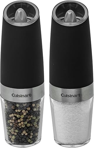 Vista 7 de Cuisinart CSS-2424 Molino de especias de sal y pimienta por gravedad con luz LED azul, capacidad de 2/3 taza