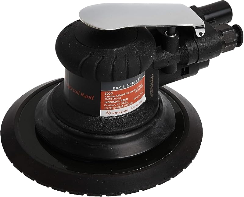 Lijadora neumática orbital aleatoria Ingersoll Rand serie 300G EDGE | Cuenta con una almohadilla de lijado de 6" de diámetro y 10,000 rpm para una preparación de superficies rápida y suave