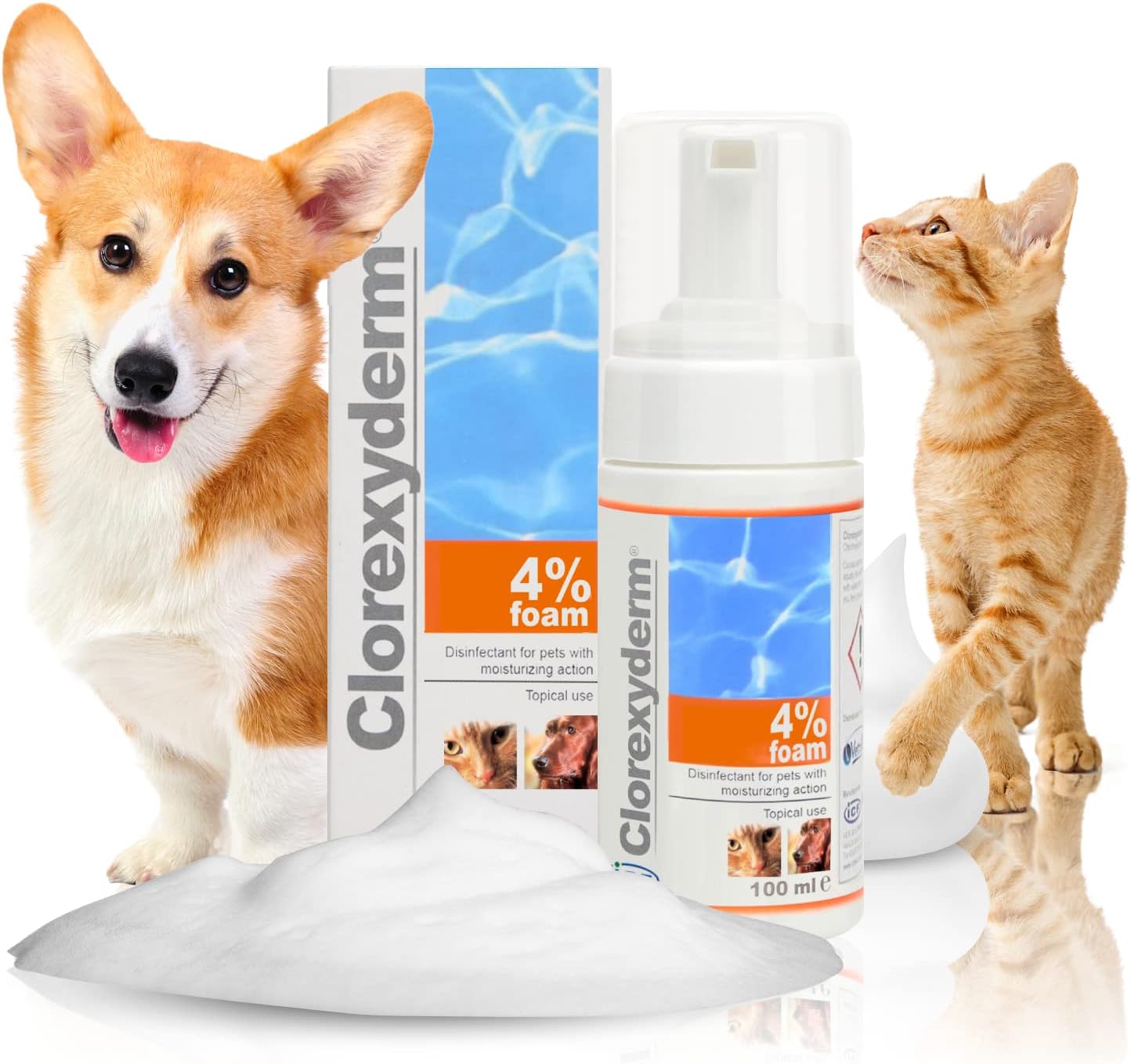 Clorexyderm 4 Foam Mousse Dry Shampoo for Dogs & Cats