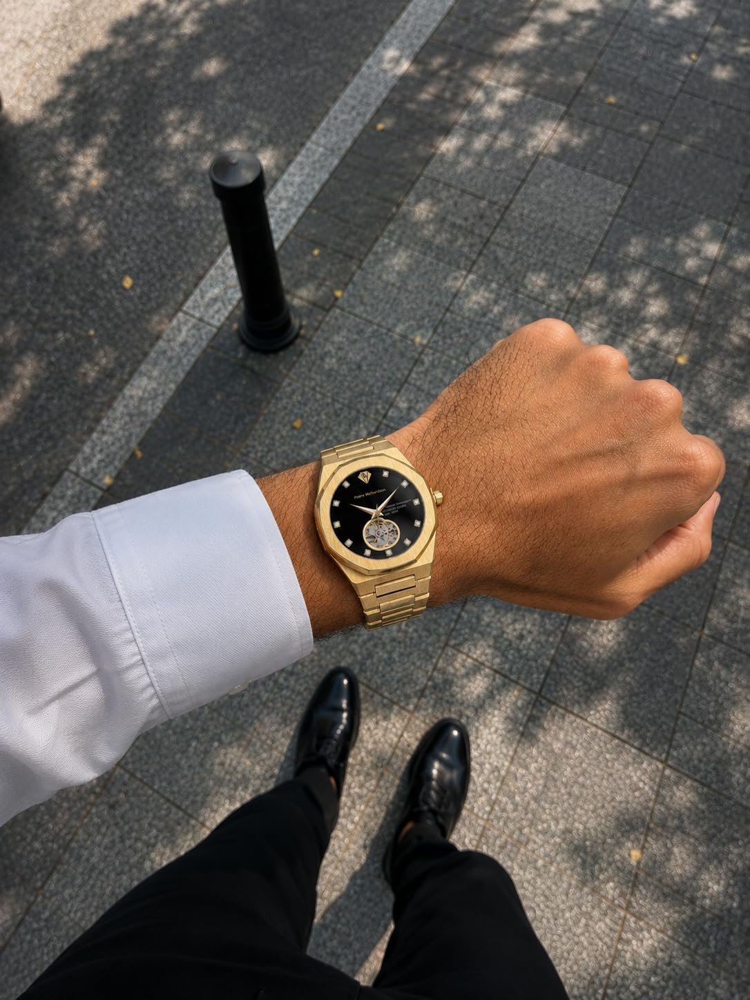  PR5922 Men’s Watch, Black Dial, 24K Pure Gold Plated, Automatic, Sapphire Glass, 41mm, 10ATM thumbnail