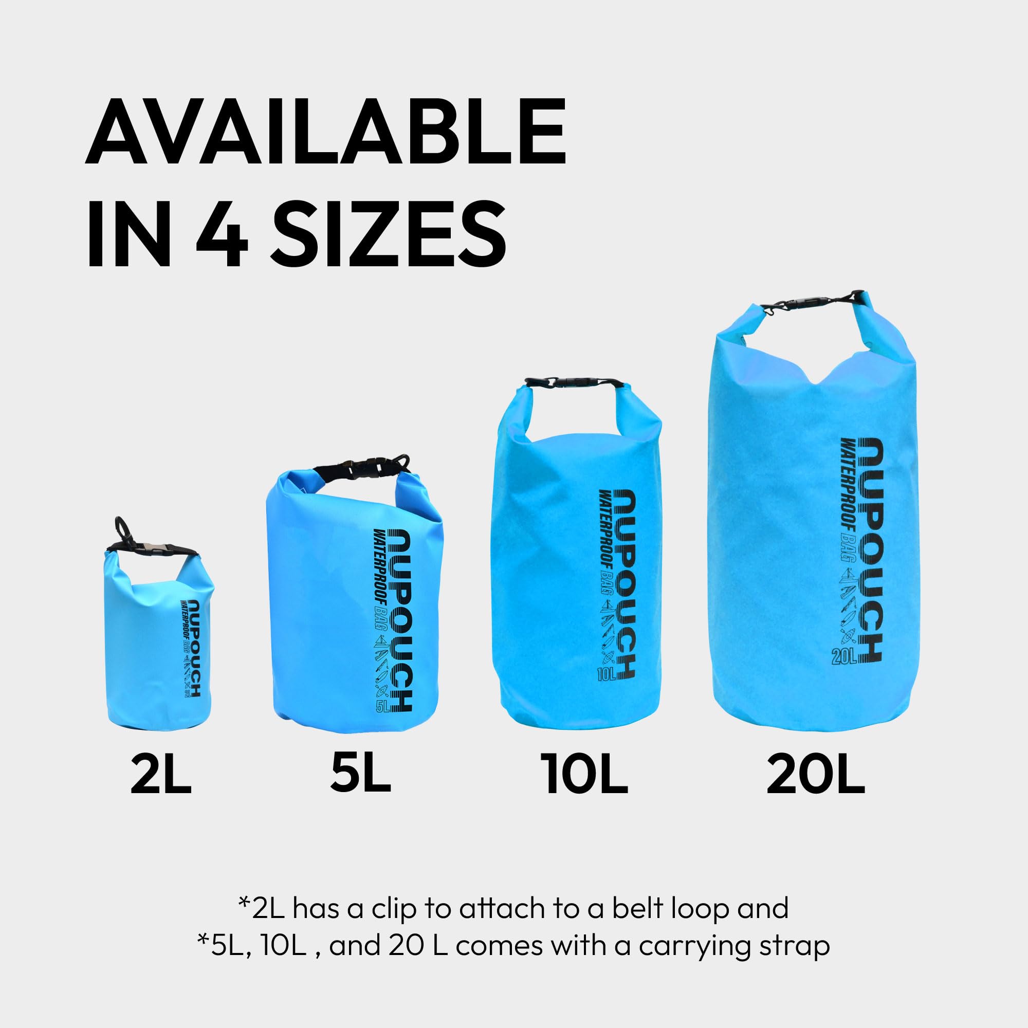 Nupouch Sucha torba unisex, zielona, 2 litry