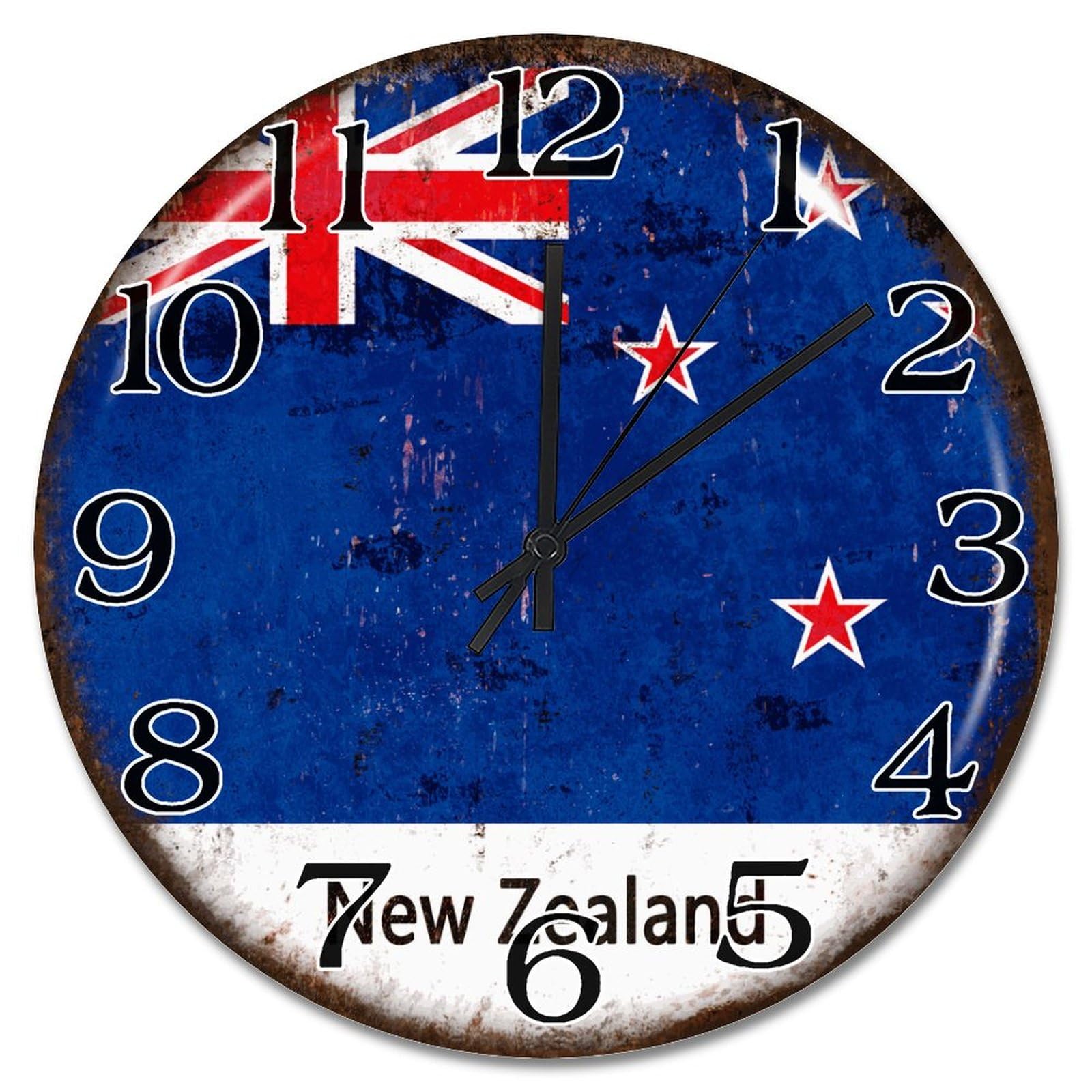 Horloge Nouvelle-Zélande en bois pour salon et chambre chaleureuse