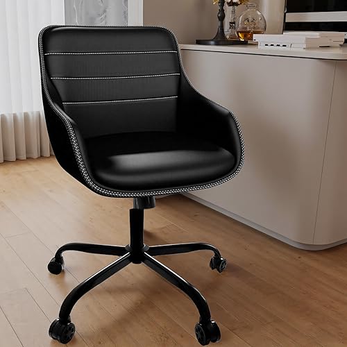 Miniatura 5 de Repuesto de base de silla de oficina resistente de 25 pulgadas con 5 ruedas giratorias, base universal de metal para silla de escritorio