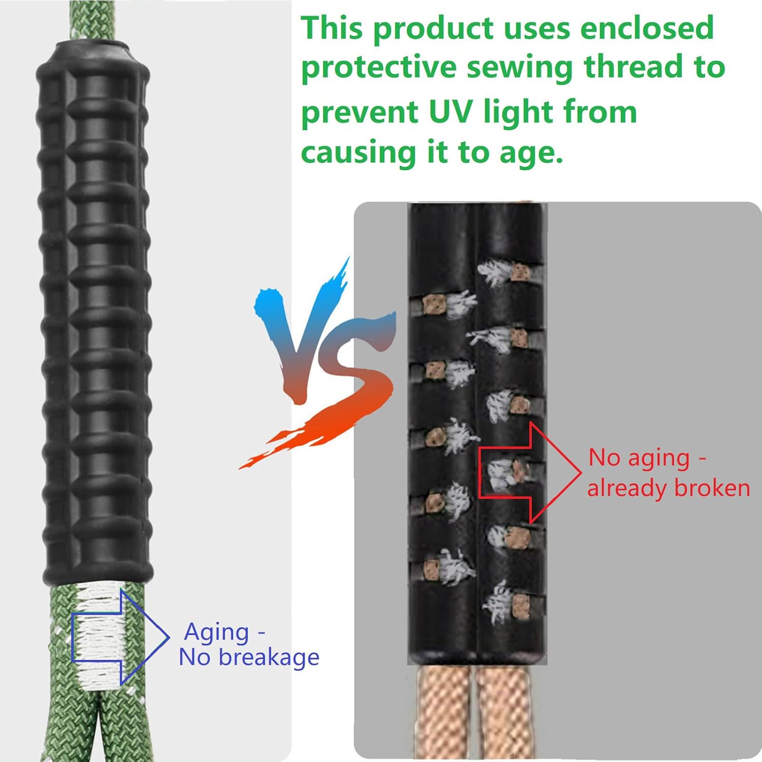 Tree Swing Ropes Heavy Duty, Adjustable Extendable Hammock Hanging Straps for Outdoor Swings Hammock Playground Set Accessories, 3.3Ft(40") of 2Pack, Green 3 71cFWDCkUQL. AC SL1500