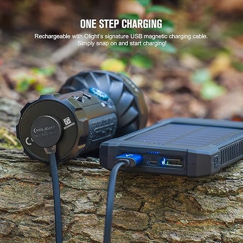 Miniatura 8 de OLIGHT Marauder - Mini linterna recargable, 7,000 lúmenes más brillantes con foco de distancia de haz de 1,968.5 ft, luces de mano de carga