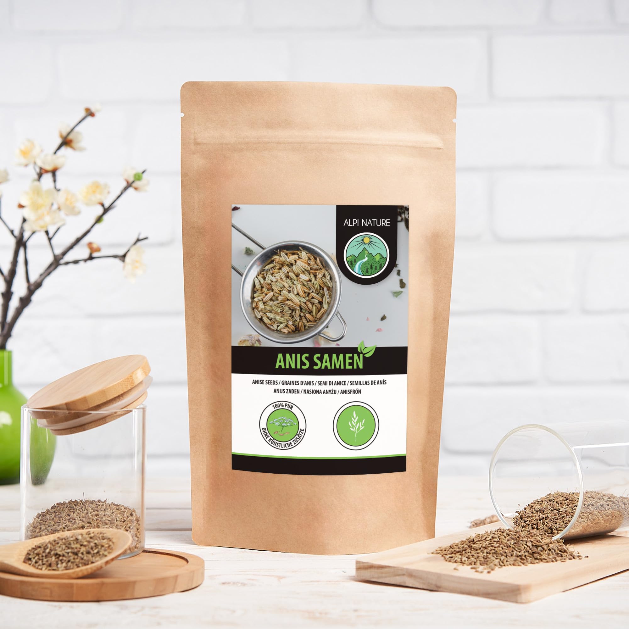 Alpi Nature Anice Intero 1kg, Semi di Anice Interi per Tè All'Anice e Cucina