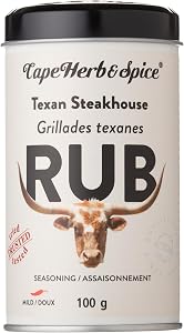 Cape Herb & Spice - Texan Steakhouse Rub, No MSG, No Artificial Flavouring, Non-GMO, Halal, Vegan, 100g