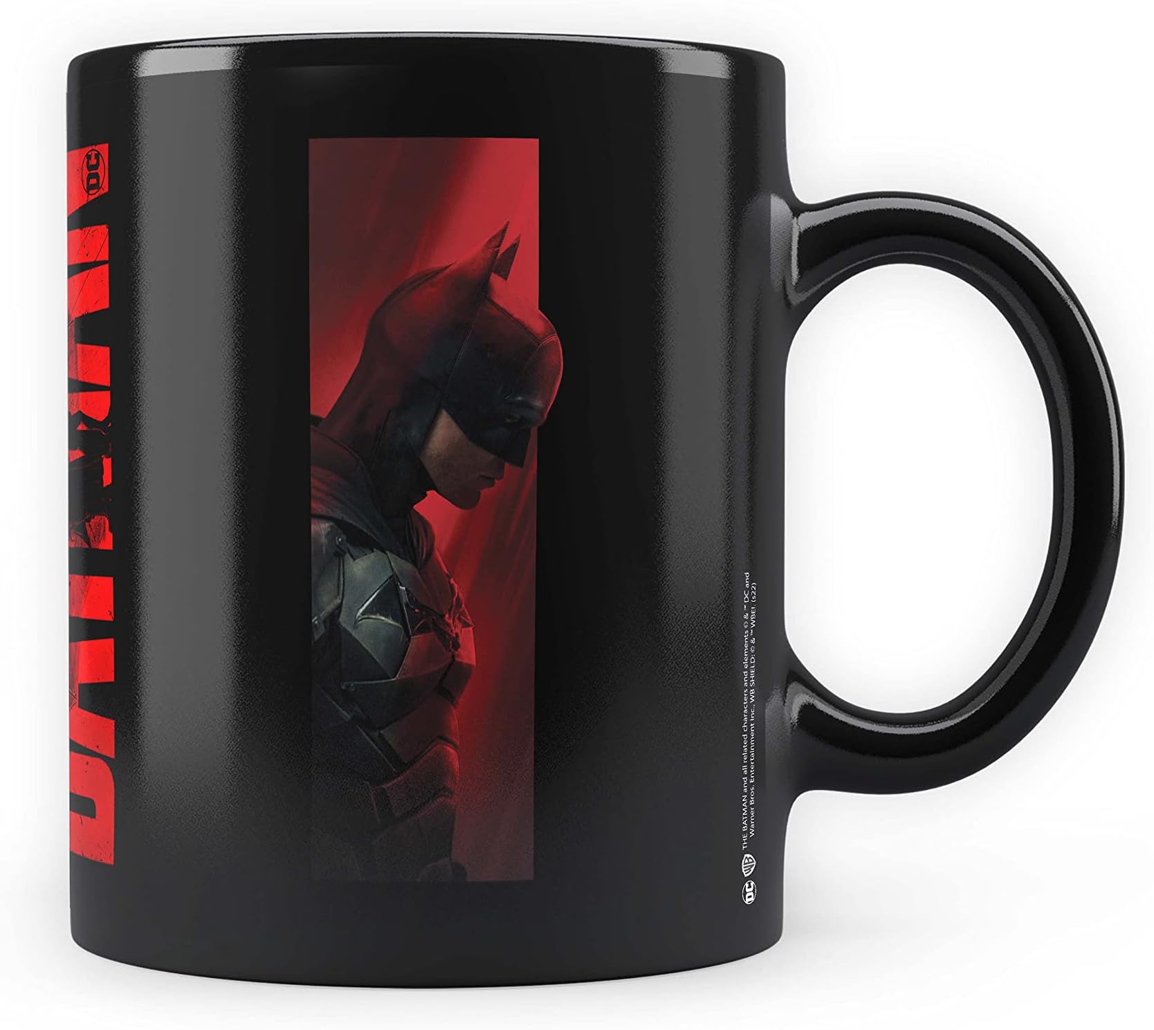 The Batman - Red Hero Design Premium Black Patch Coffee Mug 350ml - Officially Licensed by Warner Bros, USA (Ceramic)