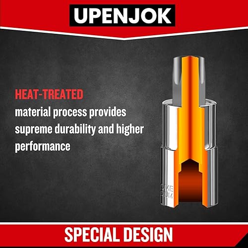 Miniatura 4 de Upenjok Juego de llaves de vaso Torx, 14", 38" y 12", juego Star T6 - T60 de 14 piezas, acero S2 y CR-V, con estuche de almacenamiento.