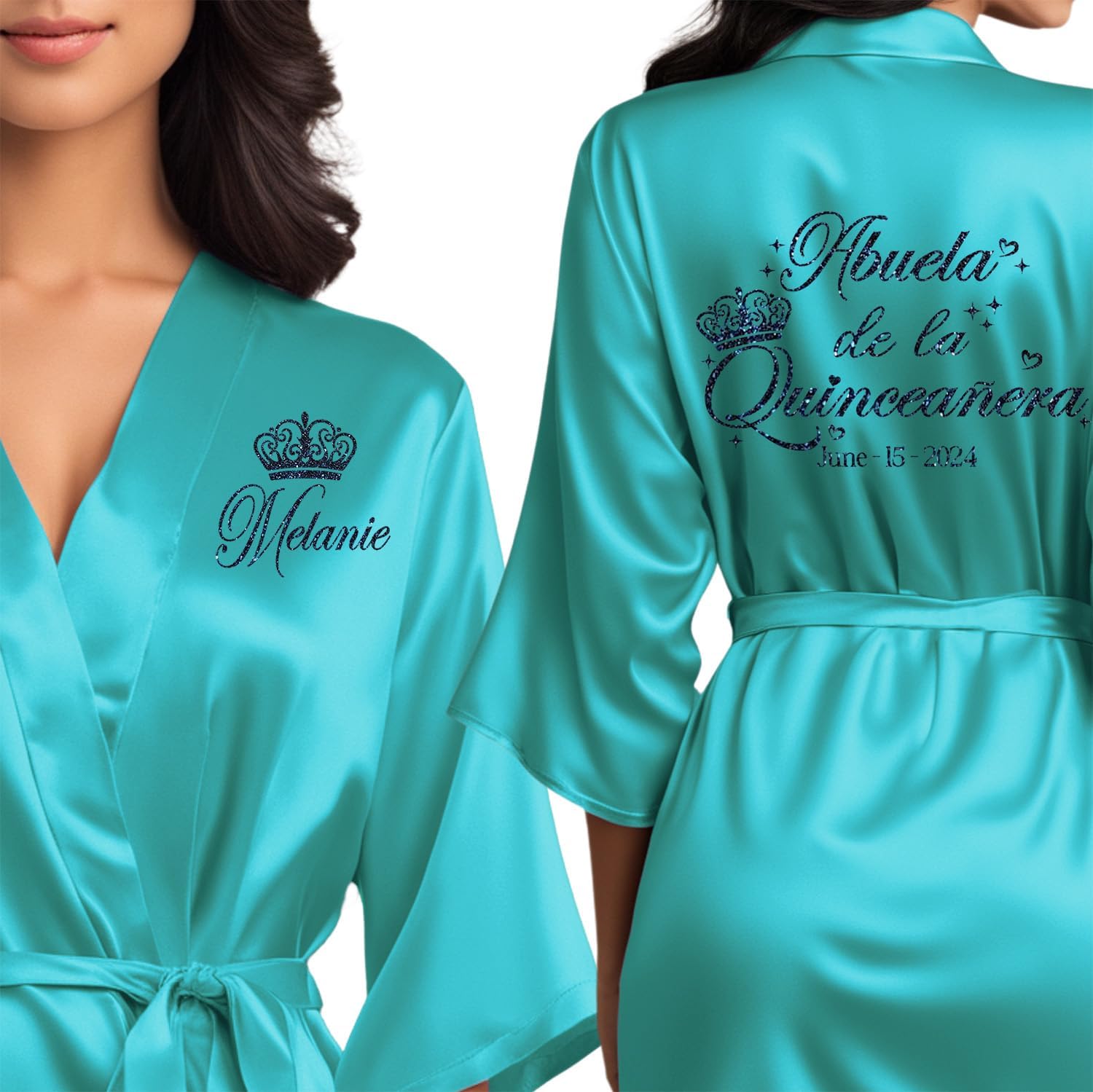 Mis Quince Anos Robes, Pretty Quinceanera Robes, Mama de la Quince, Quinceanera Gifts