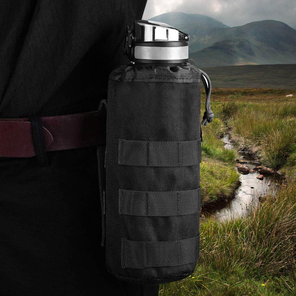 Custodia Tattica Per Borraccia Con Sistema MOLLE | Nylon Resistente 600D | Tasca Per Escursioni E Caccia
