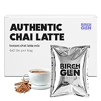 Vista 1 de Birch Glen Roasters Auténtico Chai Latte Mix – Paquete de 6 cajas (2 libras por bolsa)