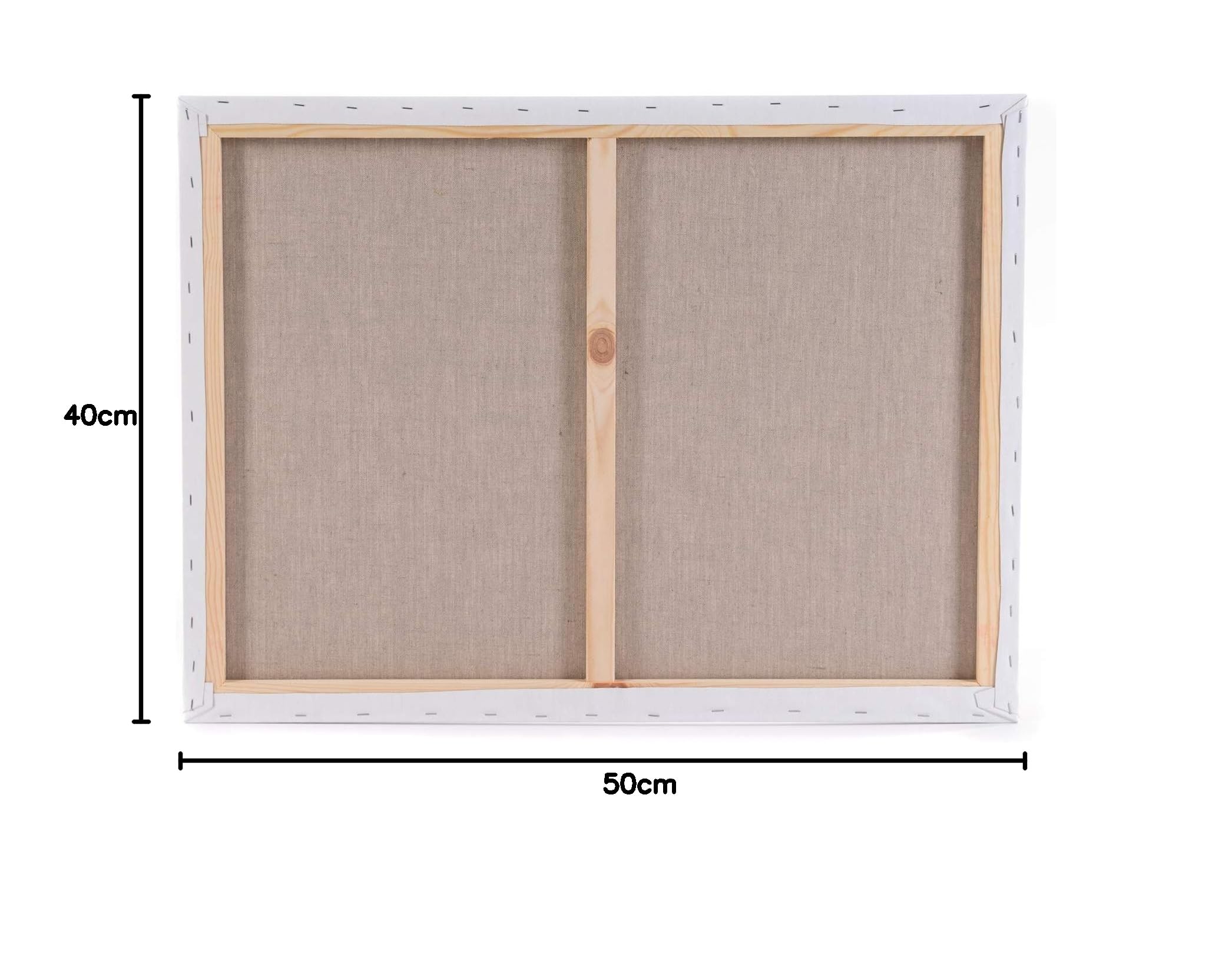 ARTIKUM 2X Linge Premium 40x50cm | Toile sur châssis 40 x 50 cm | 100% Toile de Lin ±430gsm Triple apprêt, prêt à Peindre châssis avec Toile