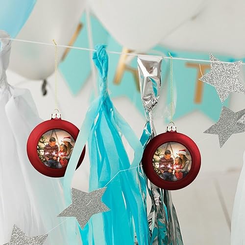 Miniatura 5 de Adorno de bola de fotos personalizada, bola decorativa de Navidad personalizada, añade tu foto personalizada, texto, decoración de Navidad para