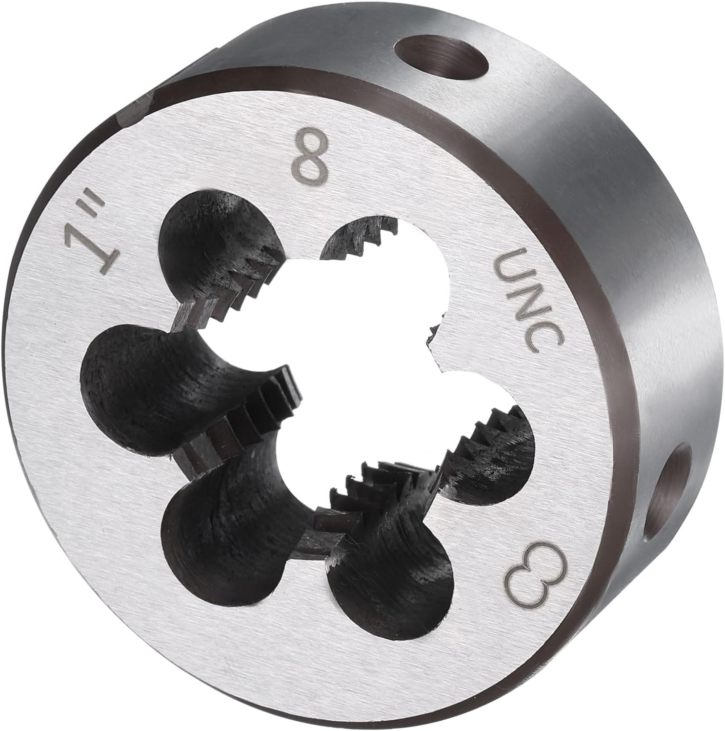 uxcell Round Threading Die 1-8 UNC Thread Right Hand Screw Cutting Fixed Dies, Alloy Tool Steel Tapping Repair Tool